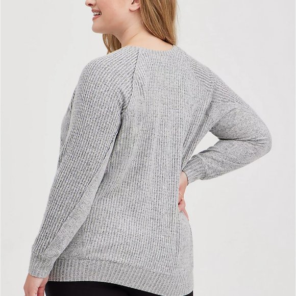 Torrid Waffle Sweatshirt - Picture 3 of 16